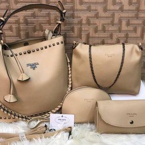 Suede color handbag - 4pcs